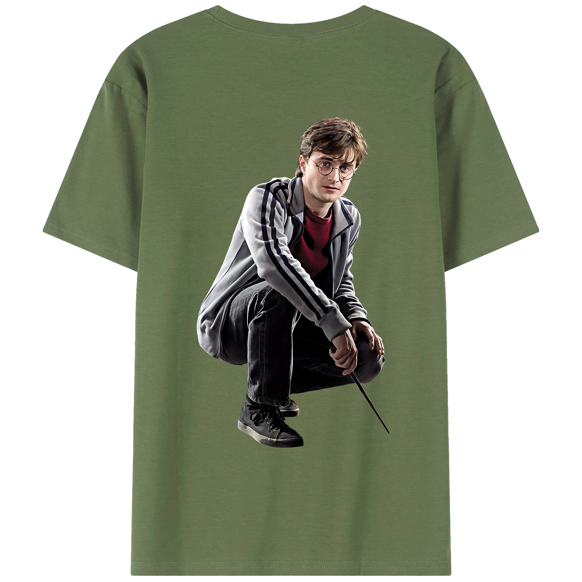 （画像用） Harry Potter ハリー・ポッターシリーズ 綿100％ メンズ半袖Tシャツ（バックプリント） 通気性
